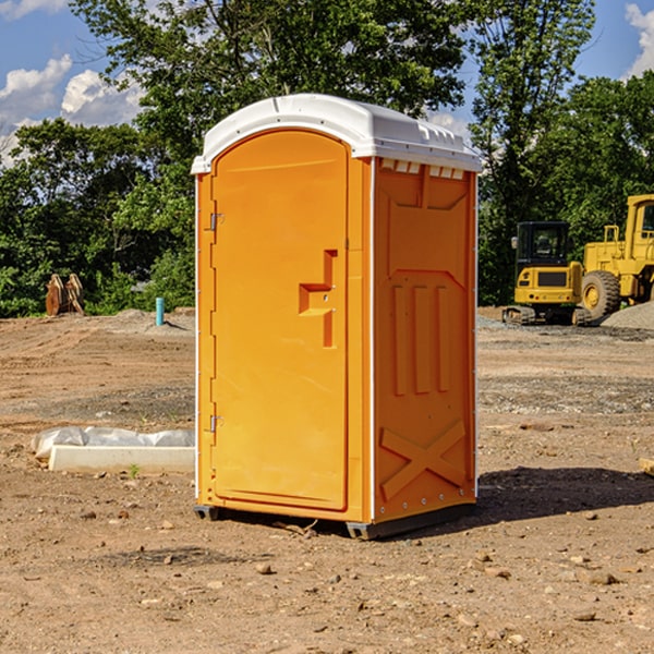 how often are the porta potties cleaned and serviced during a rental period in Barnesville